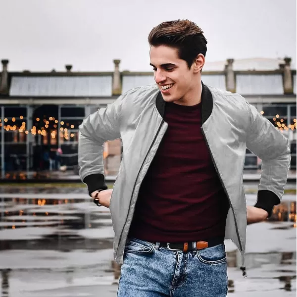 COOFANDY Men Bomber Jackets Lightweight Windbreaker Jacket Casual Softshell Flight Fashion Winter Fall Coat with Pocket