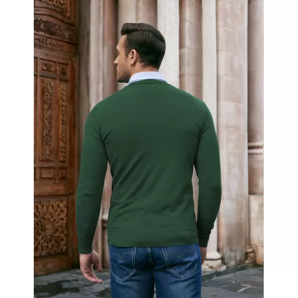 COOFANDY Men Casual V Neck Sweater Ribbed Knit Slim Fit Long Sleeve Pullover Top