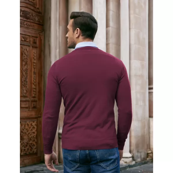 COOFANDY Men Casual V Neck Sweater Ribbed Knit Slim Fit Long Sleeve Pullover Top