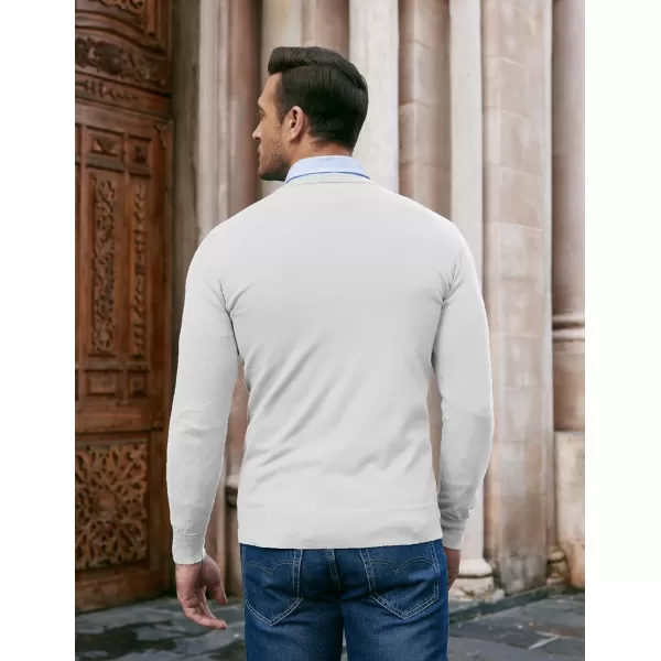 COOFANDY Men Casual V Neck Sweater Ribbed Knit Slim Fit Long Sleeve Pullover Top