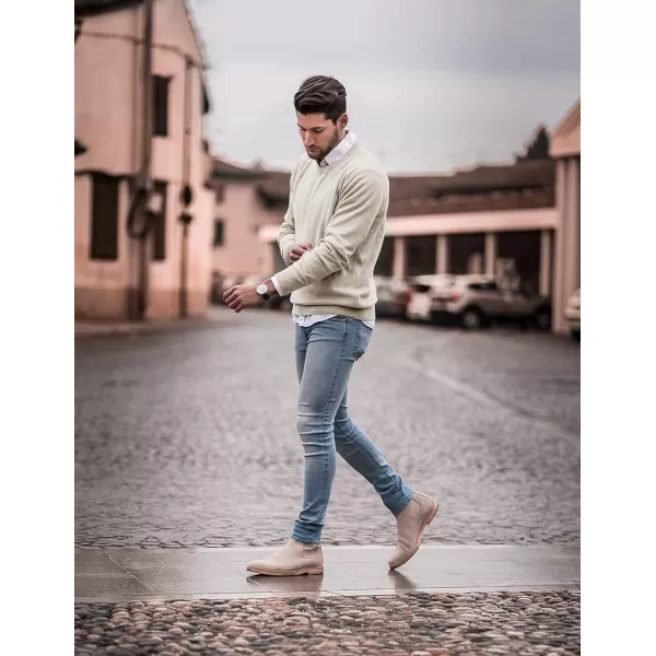 COOFANDY Men Casual V Neck Sweater Ribbed Knit Slim Fit Long Sleeve Pullover Top
