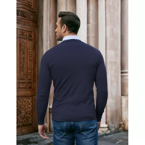 COOFANDY Men Casual V Neck Sweater Ribbed Knit Slim Fit Long Sleeve Pullover Top