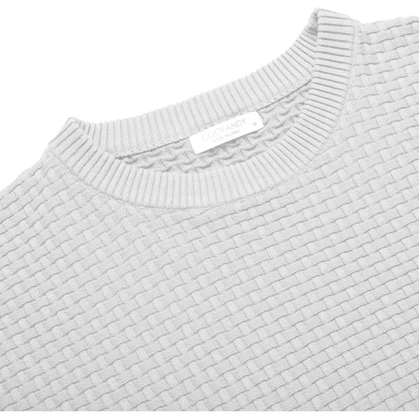 COOFANDY Men Dress Crewneck Sweater Pullover Knit Long Sleeve Casual Slim Fit Sweater