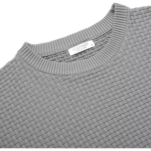 COOFANDY Men Dress Crewneck Sweater Pullover Knit Long Sleeve Casual Slim Fit Sweater