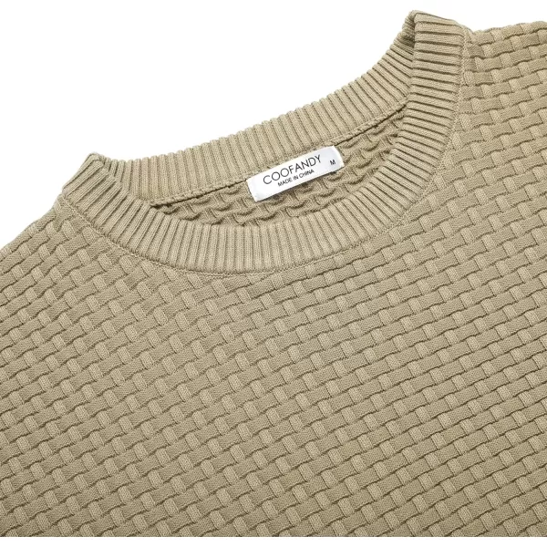 COOFANDY Men Dress Crewneck Sweater Pullover Knit Long Sleeve Casual Slim Fit Sweater