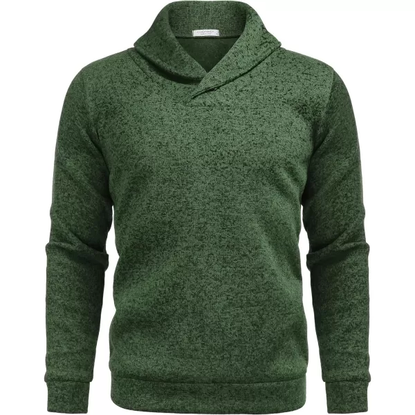 COOFANDY Men Dress Shawl Collar Pullover Sweatshirt Fashion Slim Fit Knit Sweater