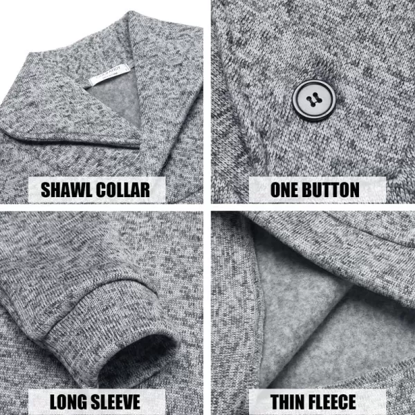 COOFANDY Men Dress Shawl Collar Pullover Sweatshirt Fashion Slim Fit Knit Sweater
