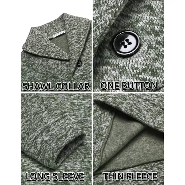 COOFANDY Men Dress Shawl Collar Pullover Sweatshirt Fashion Slim Fit Knit Sweater