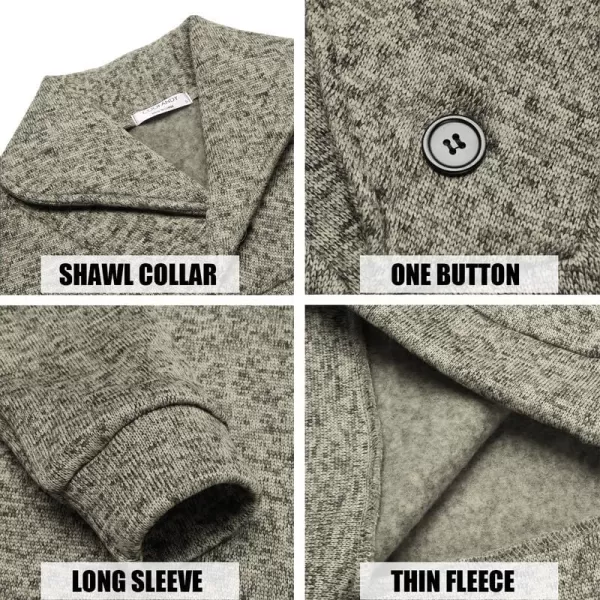 COOFANDY Men Dress Shawl Collar Pullover Sweatshirt Fashion Slim Fit Knit Sweater
