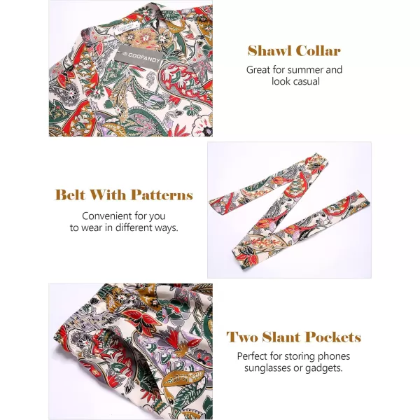 COOFANDY Men Lightweight 2 Piece Kimono Robe with Shorts Japanese 3/4 Sleeve Robes Casual Open Front Long Cardigan With Belt)