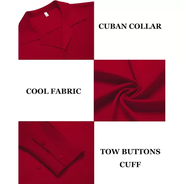 COOFANDY Men Luxury Silk Shirt Long Sleeve Satin Dress Shirt Shiny Button Down Prom Wedding Party Shirt