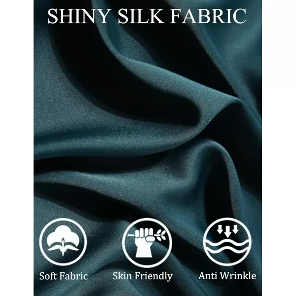 COOFANDY Men Luxury Silk Shirt Long Sleeve Satin Dress Shirt Shiny Button Down Prom Wedding Party Shirt