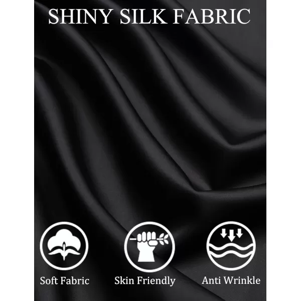 COOFANDY Men Luxury Silk Shirt Long Sleeve Satin Dress Shirt Shiny Button Down Prom Wedding Party Shirt
