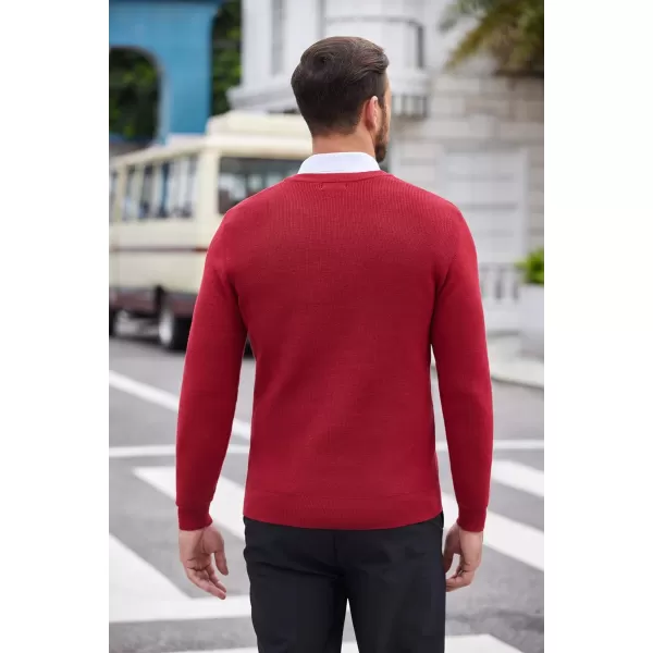 COOFANDY Men V Neck Dress Sweater Knit Long Sleeve Casual Slim Fit Pullover Sweater