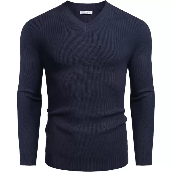 COOFANDY Men V Neck Dress Sweater Knit Long Sleeve Casual Slim Fit Pullover Sweater
