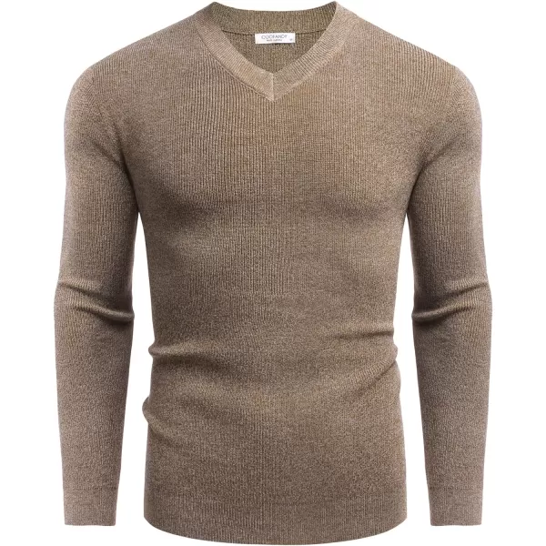 COOFANDY Men V Neck Dress Sweater Knit Long Sleeve Casual Slim Fit Pullover Sweater