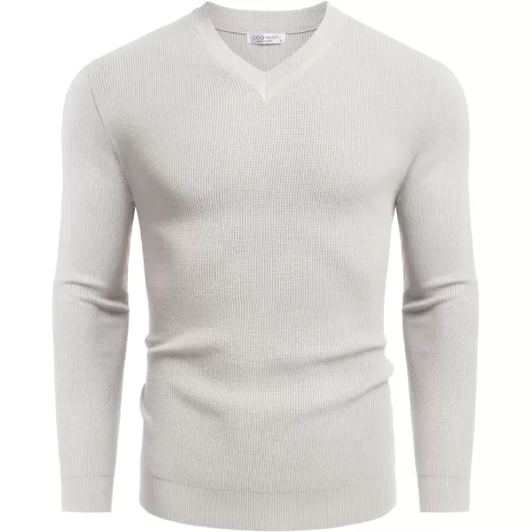 COOFANDY Men V Neck Dress Sweater Knit Long Sleeve Casual Slim Fit Pullover Sweater
