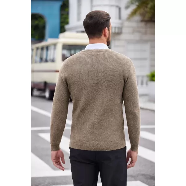 COOFANDY Men V Neck Dress Sweater Knit Long Sleeve Casual Slim Fit Pullover Sweater
