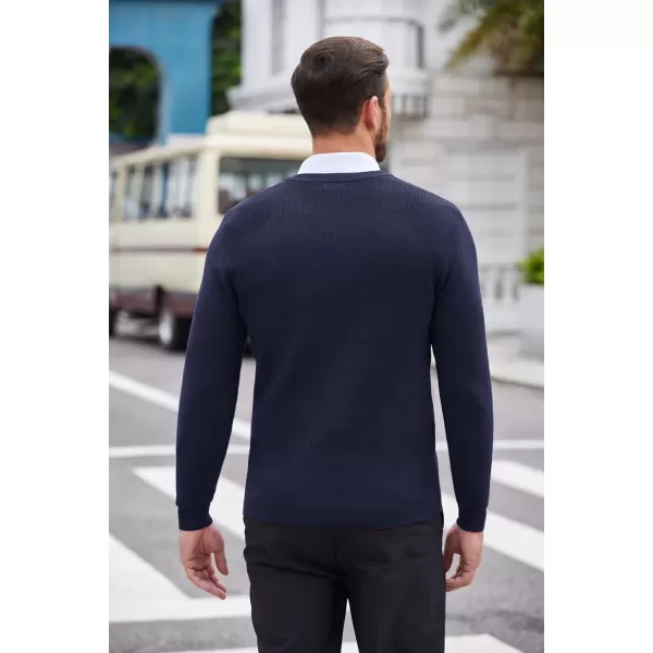 COOFANDY Men V Neck Dress Sweater Knit Long Sleeve Casual Slim Fit Pullover Sweater