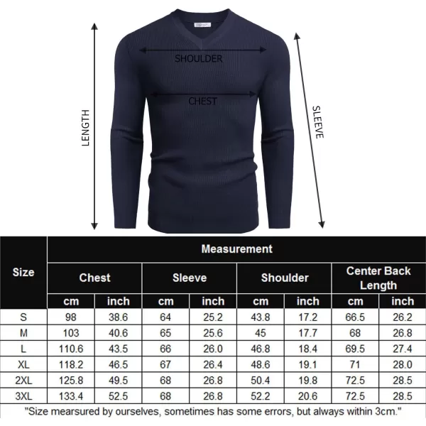 COOFANDY Men V Neck Dress Sweater Knit Long Sleeve Casual Slim Fit Pullover Sweater