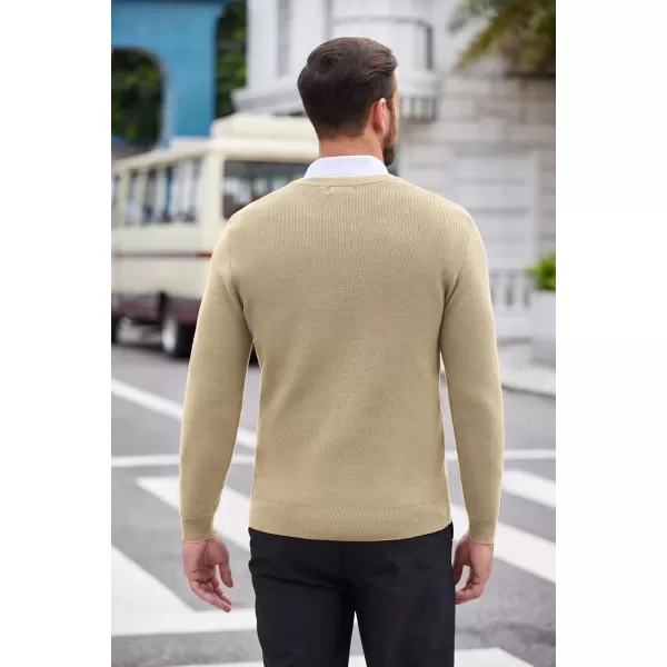 COOFANDY Men V Neck Dress Sweater Knit Long Sleeve Casual Slim Fit Pullover Sweater