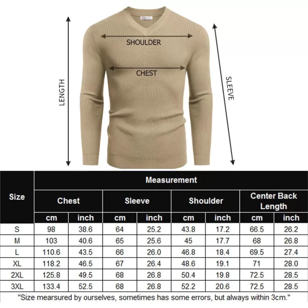 COOFANDY Men V Neck Dress Sweater Knit Long Sleeve Casual Slim Fit Pullover Sweater