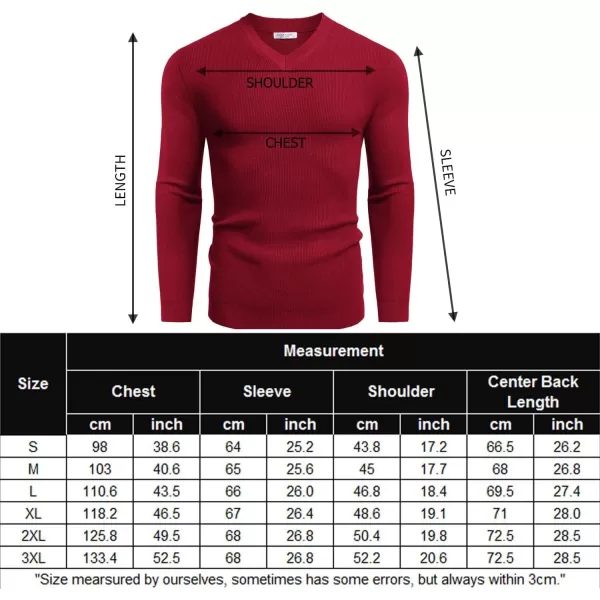 COOFANDY Men V Neck Dress Sweater Knit Long Sleeve Casual Slim Fit Pullover Sweater