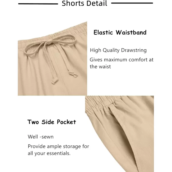 COOFANDY Men's 2 Pieces Linen Set Short Sleeve Beach Outfits Casual Button Down Shirt and Short Sets with Pockets