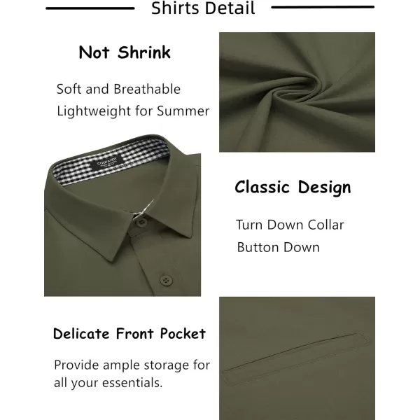 COOFANDY Men's 2 Pieces Linen Set Short Sleeve Beach Outfits Casual Button Down Shirt and Short Sets with Pockets