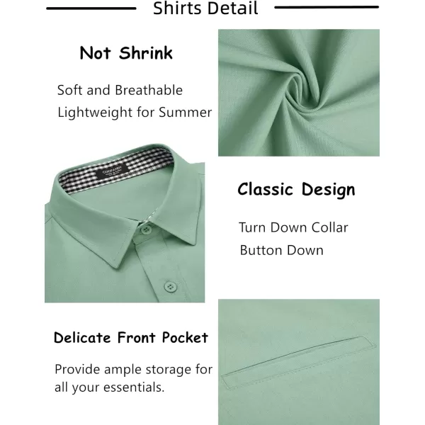 COOFANDY Men's 2 Pieces Linen Set Short Sleeve Beach Outfits Casual Button Down Shirt and Short Sets with Pockets