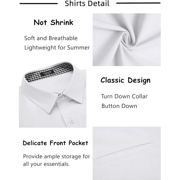 COOFANDY Men's 2 Pieces Linen Set Short Sleeve Beach Outfits Casual Button Down Shirt and Short Sets with Pockets