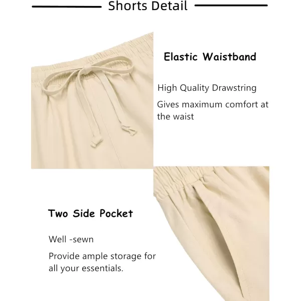COOFANDY Men's 2 Pieces Linen Set Short Sleeve Beach Outfits Casual Button Down Shirt and Short Sets with Pockets