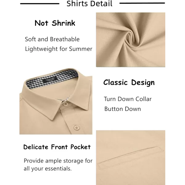 COOFANDY Men's 2 Pieces Linen Set Short Sleeve Beach Outfits Casual Button Down Shirt and Short Sets with Pockets