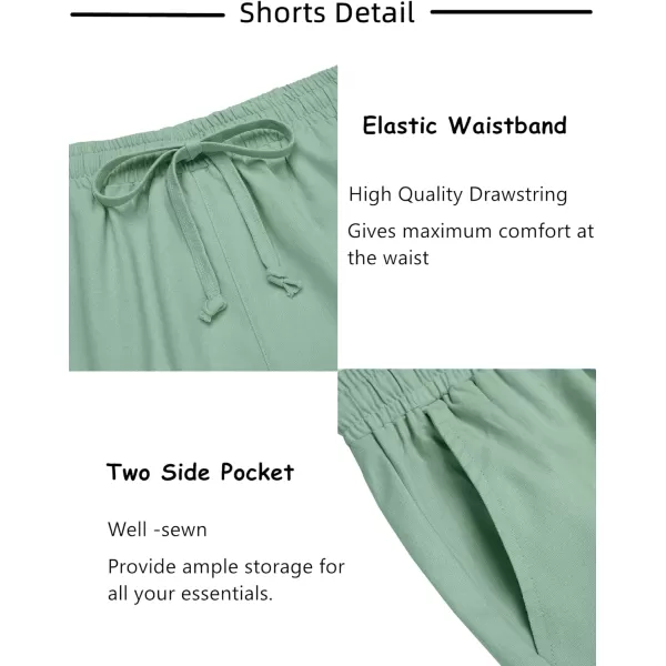 COOFANDY Men's 2 Pieces Linen Set Short Sleeve Beach Outfits Casual Button Down Shirt and Short Sets with Pockets