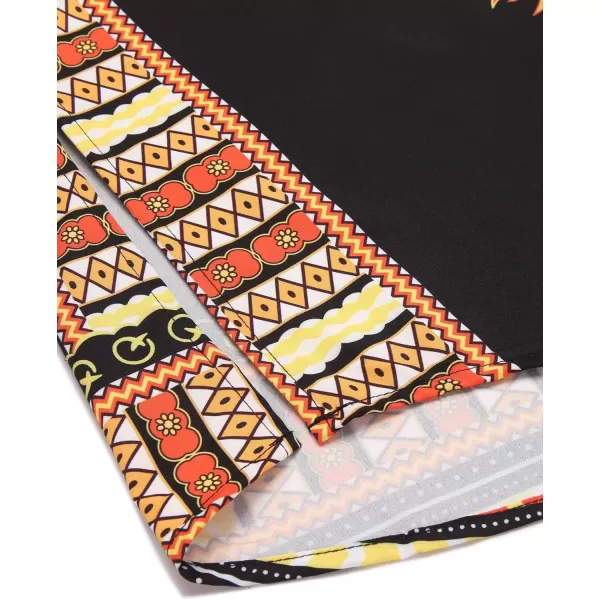 COOFANDY Men's African Dashiki Print Shirt Long Sleeve Button Down Shirt Bright Color Tribal Top Shirt