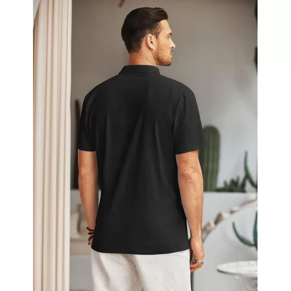 COOFANDY Men's Beach Kimono Shirt Cardigan Jacket Light Linen Short Sleeve Open Front Casual Shirts