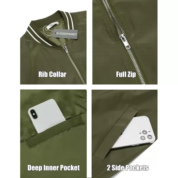 COOFANDY Men's Bomber Jackets Lightweight Windbreaker Full Zip Varsity Jacket Casual Active Coat Outwear