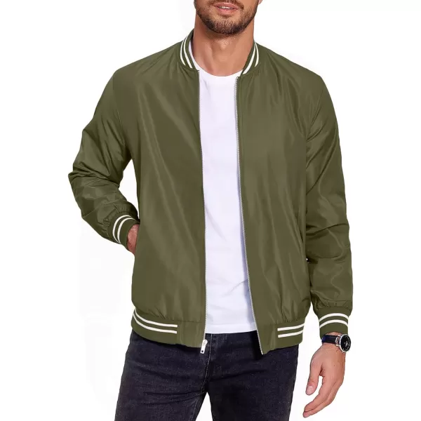 COOFANDY Men's Bomber Jackets Lightweight Windbreaker Full Zip Varsity Jacket Casual Active Coat Outwear
