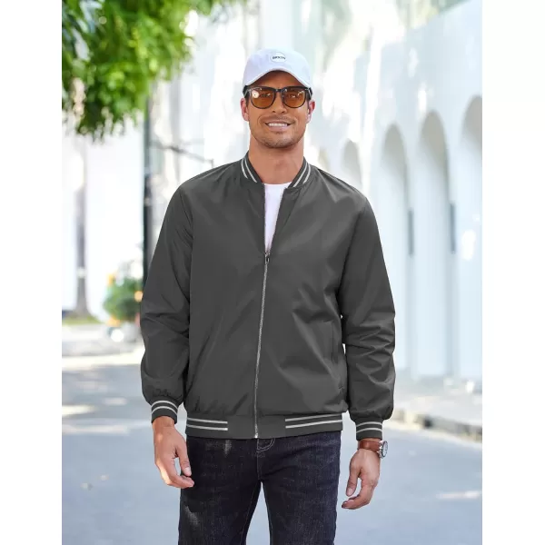 COOFANDY Men's Bomber Jackets Lightweight Windbreaker Full Zip Varsity Jacket Casual Active Coat Outwear