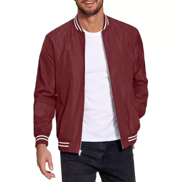 COOFANDY Men's Bomber Jackets Lightweight Windbreaker Full Zip Varsity Jacket Casual Active Coat Outwear