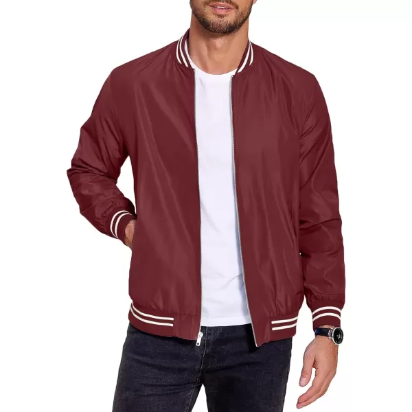 COOFANDY Men's Bomber Jackets Lightweight Windbreaker Full Zip Varsity Jacket Casual Active Coat Outwear