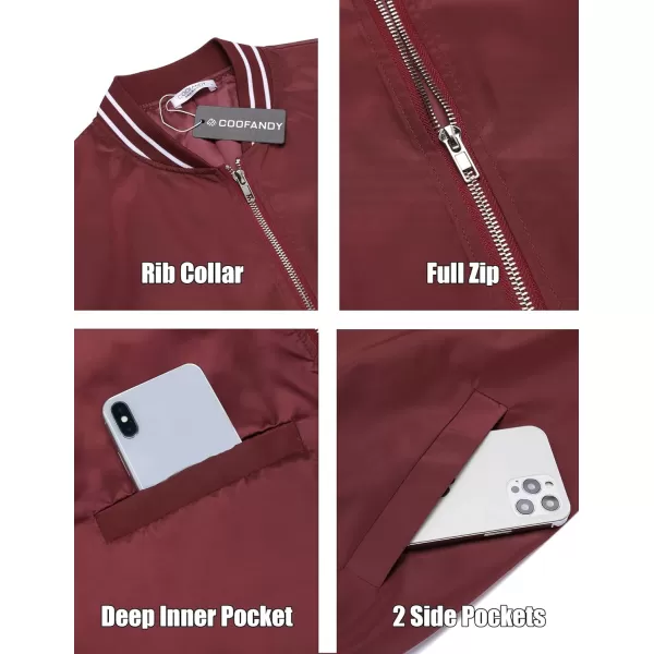 COOFANDY Men's Bomber Jackets Lightweight Windbreaker Full Zip Varsity Jacket Casual Active Coat Outwear