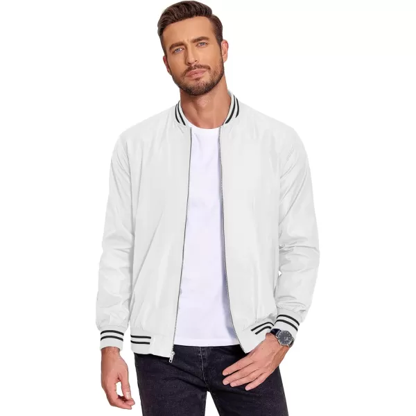 COOFANDY Men's Bomber Jackets Lightweight Windbreaker Full Zip Varsity Jacket Casual Active Coat Outwear
