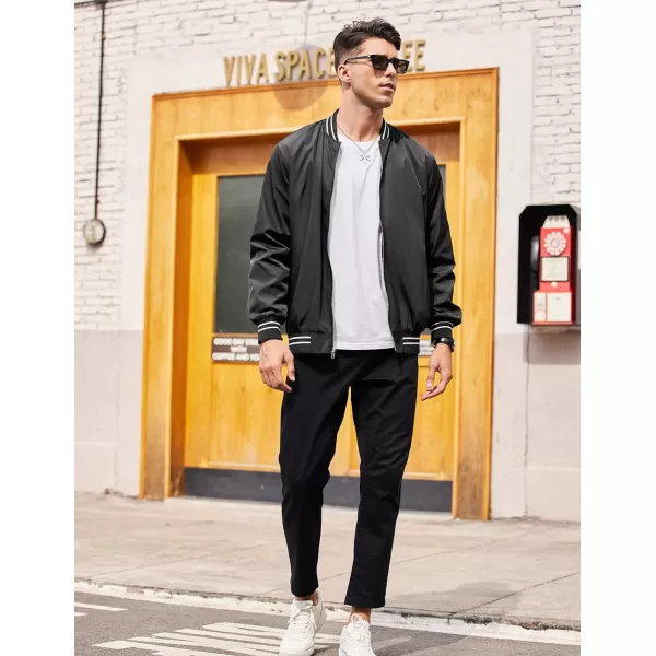 COOFANDY Men's Bomber Jackets Lightweight Windbreaker Full Zip Varsity Jacket Casual Active Coat Outwear