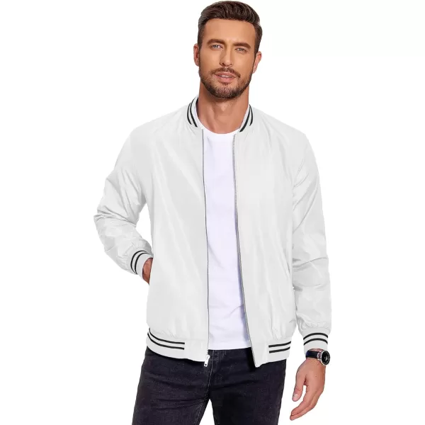 COOFANDY Men's Bomber Jackets Lightweight Windbreaker Full Zip Varsity Jacket Casual Active Coat Outwear