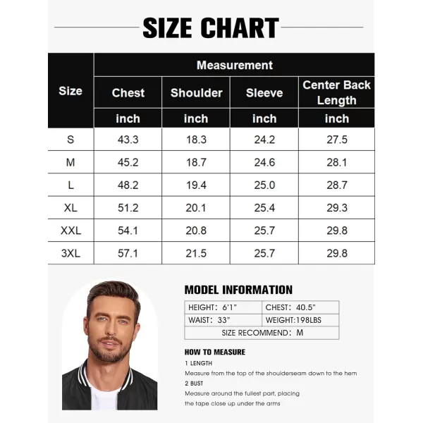 COOFANDY Men's Bomber Jackets Lightweight Windbreaker Full Zip Varsity Jacket Casual Active Coat Outwear