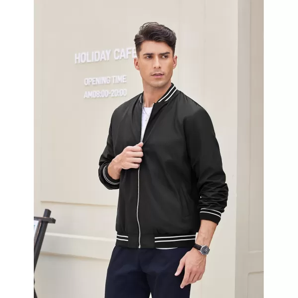 COOFANDY Men's Bomber Jackets Lightweight Windbreaker Full Zip Varsity Jacket Casual Active Coat Outwear