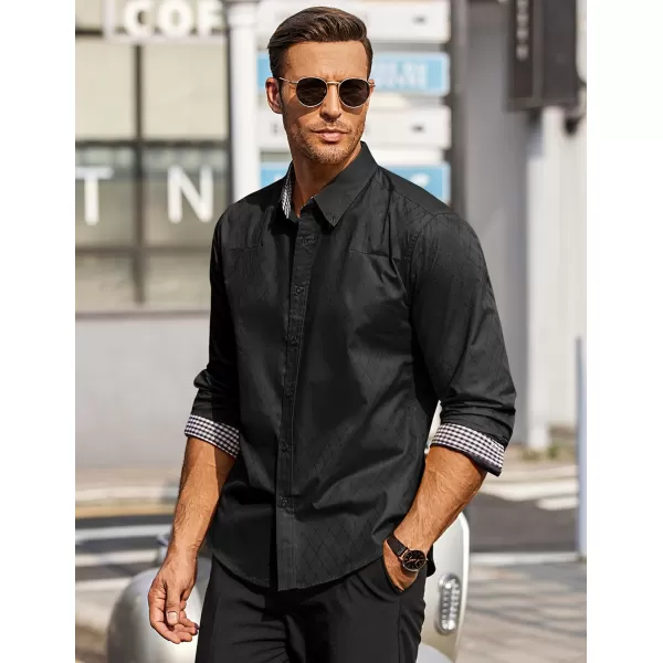 COOFANDY Men's Business Dress Shirt Long Sleeve Casual Slim Fit Button Down Shirt