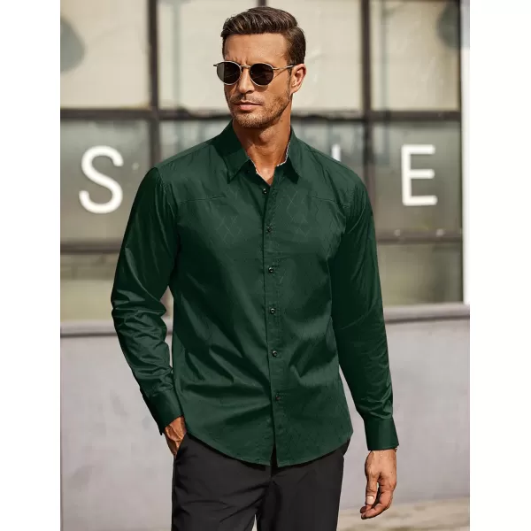COOFANDY Men's Business Dress Shirt Long Sleeve Casual Slim Fit Button Down Shirt