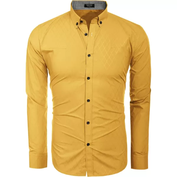 COOFANDY Men's Business Dress Shirt Long Sleeve Casual Slim Fit Button Down Shirt